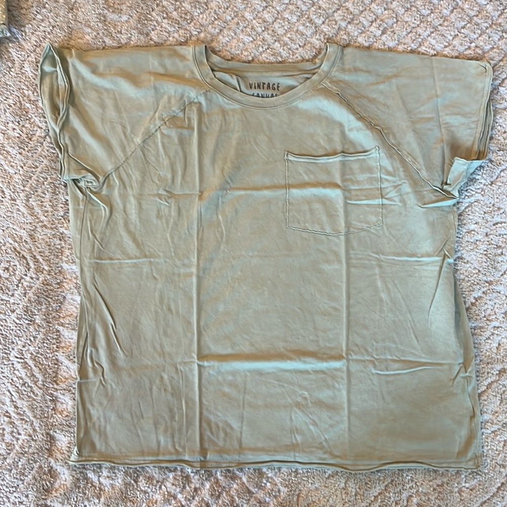 Vintage wash green T shirt